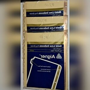 AIGNER GOLD LINE INDEXES. 3 SETS.